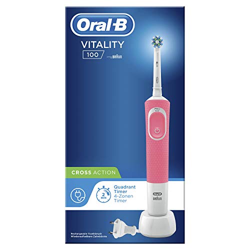 Oral-B Vitality 100 Cepillo de dientes eléctrico rosa de acción cruzada ...
